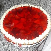 Tarta De Frutilla Con Crema Y Gelatina Receta De Cesar Cookpad