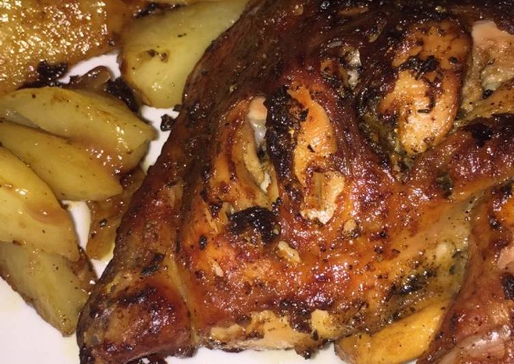 Pollo Al Horno Con Papa Receta De Luma Cookpad