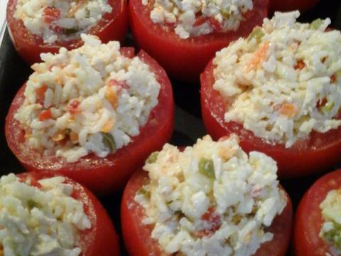 Tomates Rellenos Con Arroz Pollo Y Verduras Receta De Carolina