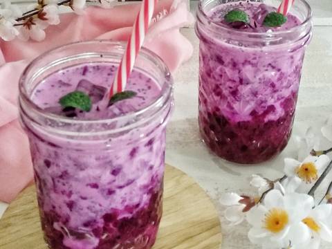 Resep Es Jelly Susu Buah Naga Oleh Ine Setiawati Cookpad