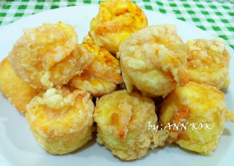 椒盐鲜虾蛋豆腐