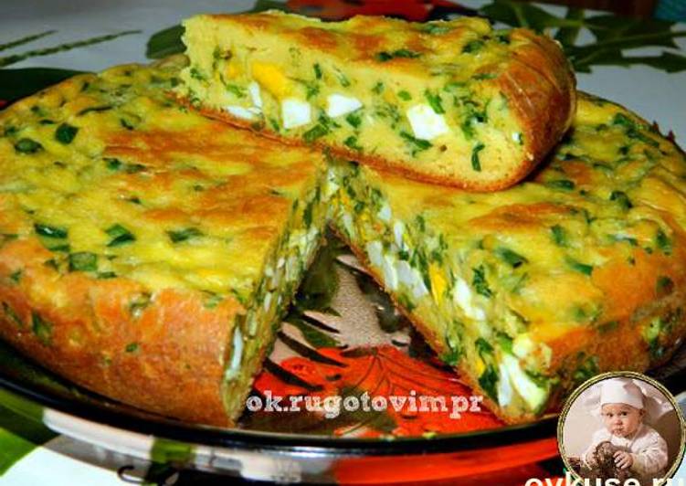 87Пирог с яйцами и зеленым луком рецепт