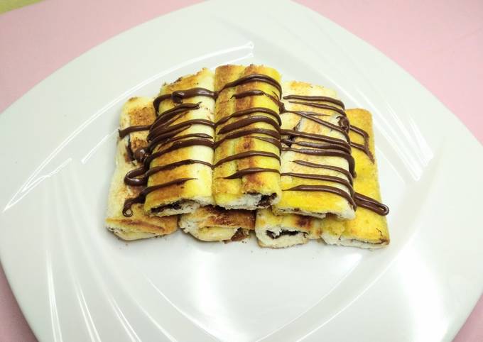 Resep Roti Tawar Gulung Isi Pisang Coklat Oleh Putri Cookpad