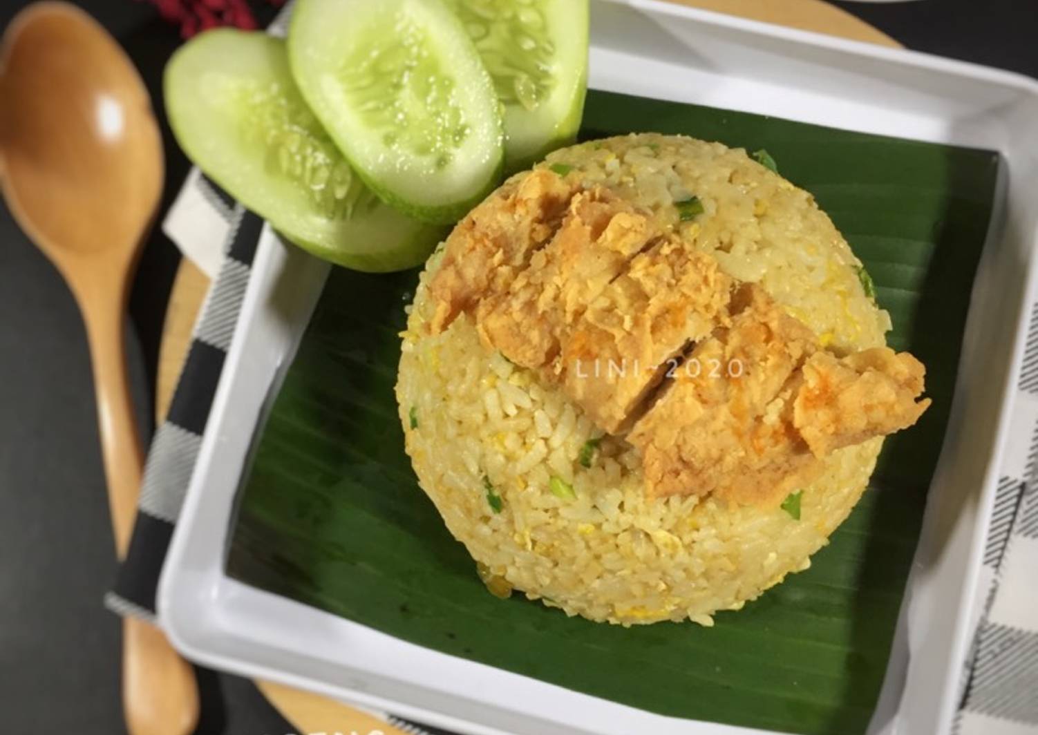 Resep Nasi Goreng Cabe Ijo Plus Chicken Katsu Oleh Lini Cookpad