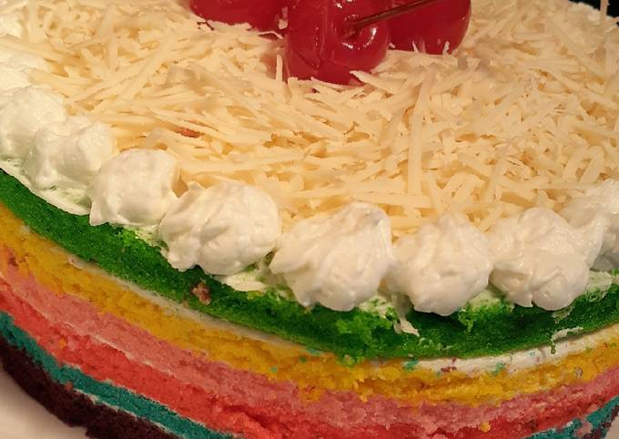 Resep Rainbow Cake Ny Liem Oleh Shella Septiana Harti Cookpad