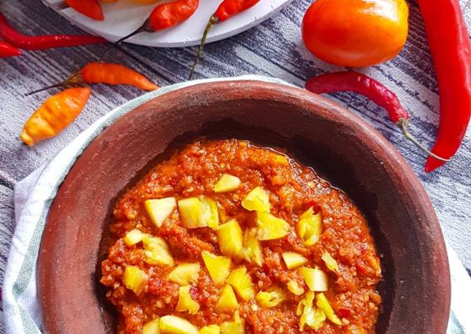 Resep Sambal Nanas Oleh Kiki Rizqi Andini Cookpad