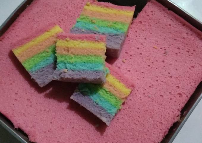 Resep Bolu Kukus Pelangi Lembut Oleh Dapur Rahman Cookpad