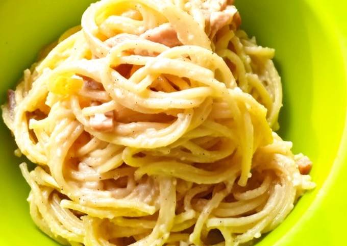 Resep Spaghetti Carbonara Simpel Oleh Bunda Dewi Cookpad