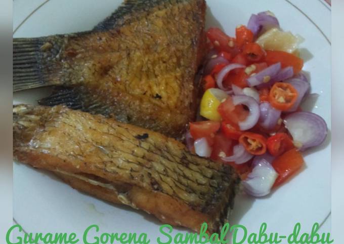 Resep Gurame Goreng Sambal Dabu Dabu Oleh BundaAldrin Cookpad