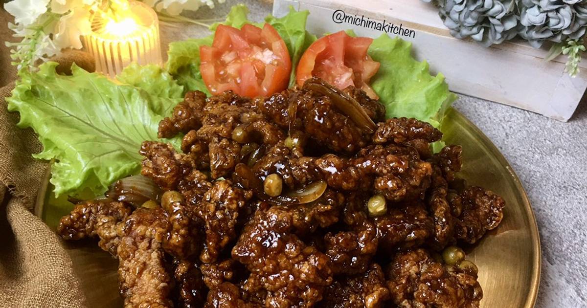 Resep Bistik Babi Goreng Kacang Polong Oleh Trilim Cookpad