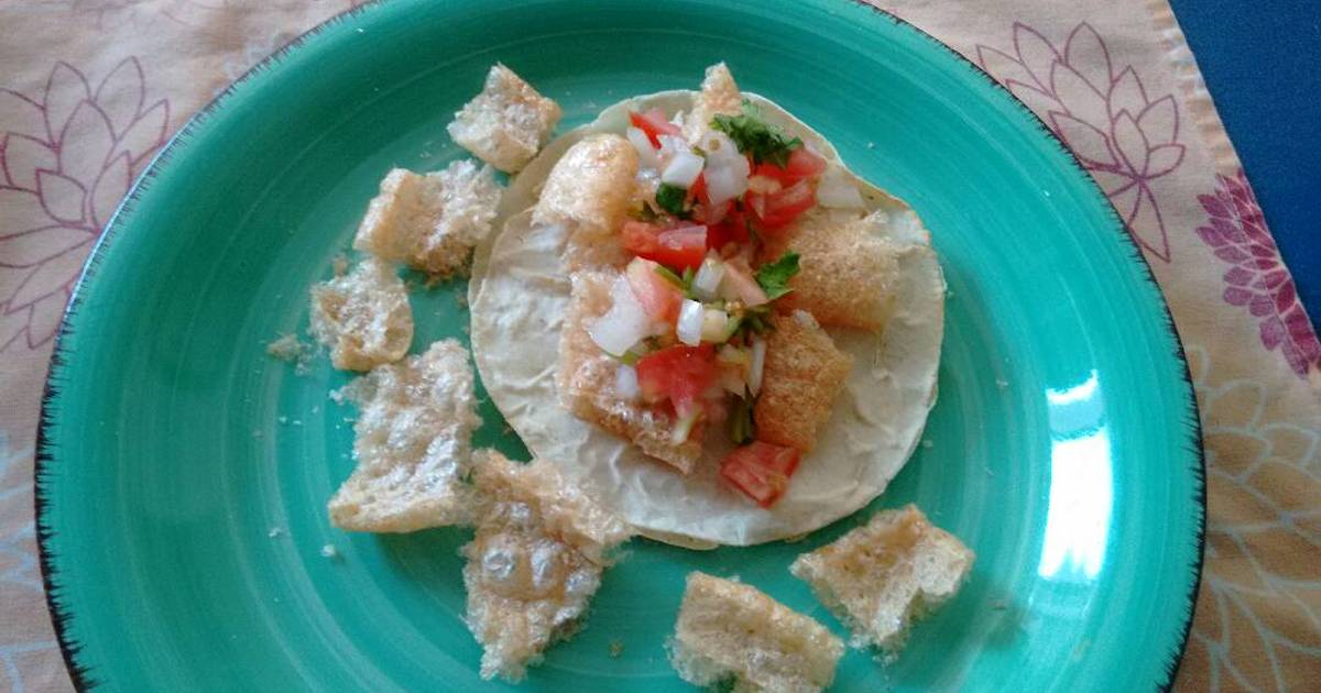 Tacos placeros de chicharrón ॐ Receta de María Carmen Cookpad