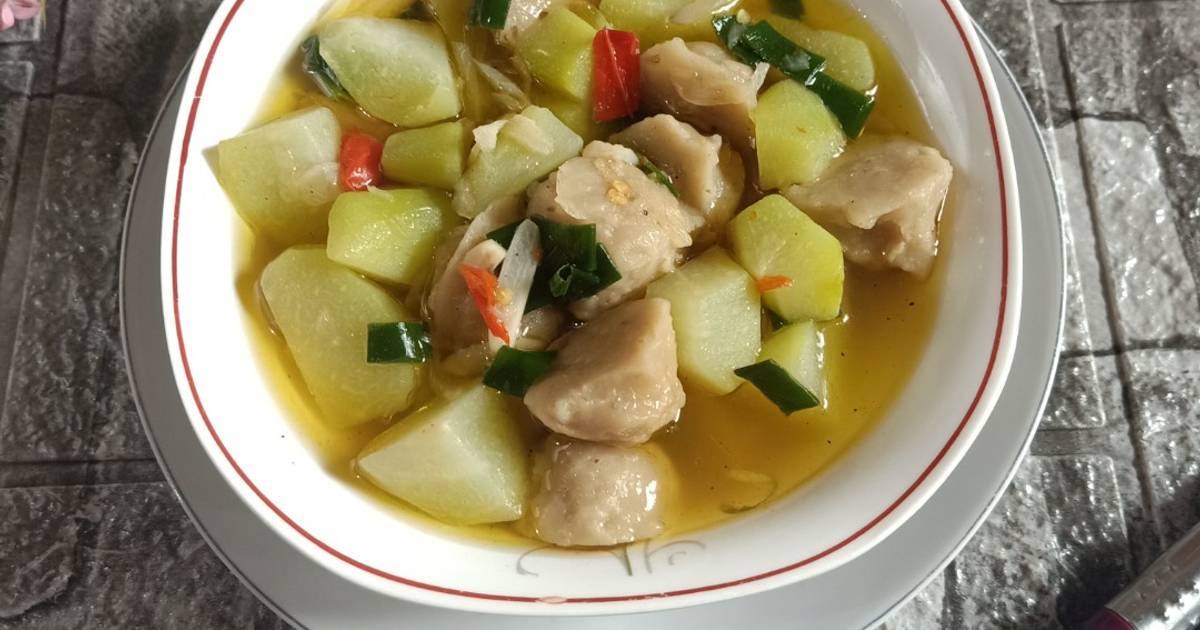 Resep Olahan Labu Siam Bakso Enak Dan Mudah Cookpad