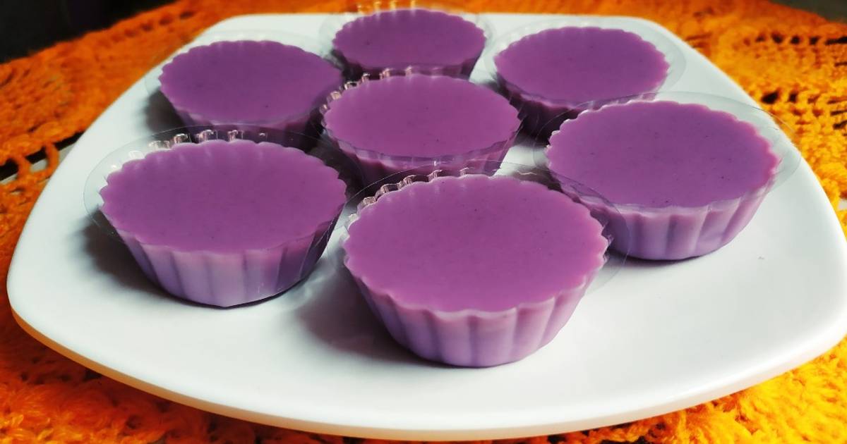 Resep Puding Ubi Ungu Cup Enak Dan Mudah Cookpad