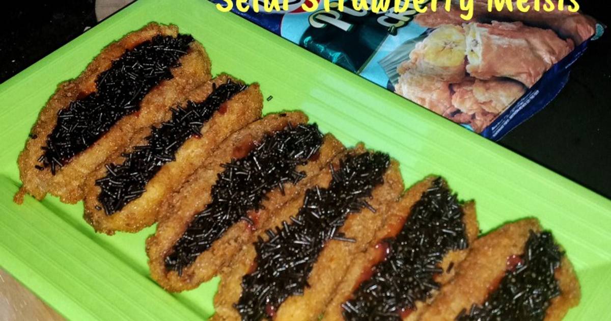 Resep Pisang Crispy Isi Selai Strawberry Sosis Oleh Dewi Saraswati