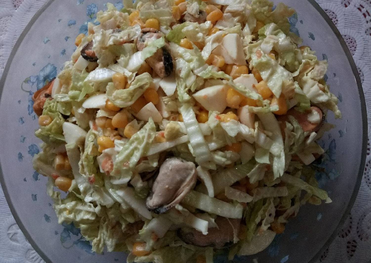 Фото рецепт салат из мидий рецепт с фото очень вкусный пошаговый