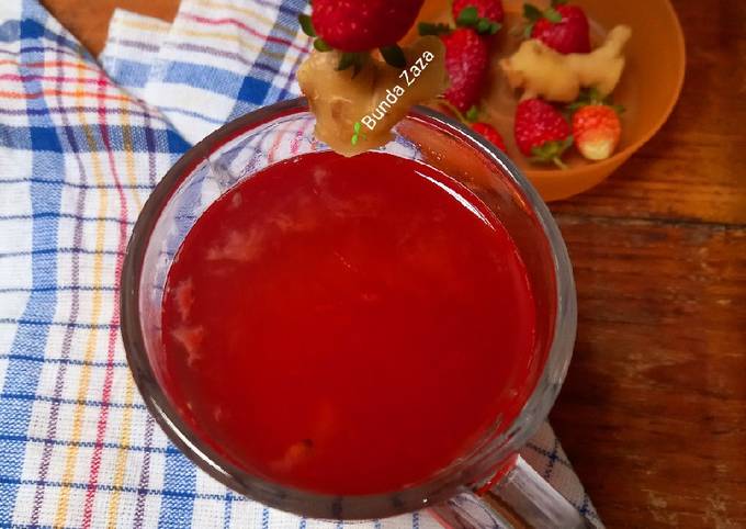 Resep Wedang Jahe Strawberry Oleh Bunda Zaza Cookpad