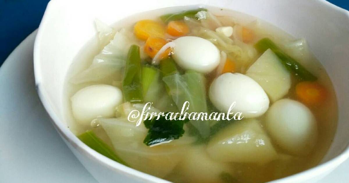 Resep Sayur Sop Telur Puyuh Oleh Fira Diamanta Putri Cookpad