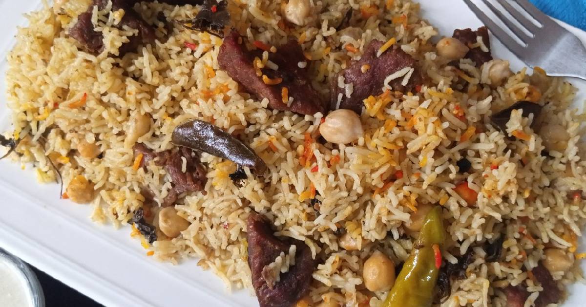 Beef Chana Pulao No Tomato Recipe By Man O Salwa By Neelam Saleem