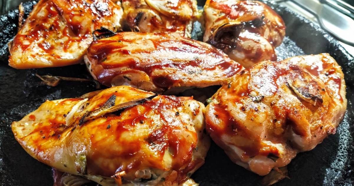 Pollo Asado En Salsa Barbacoa Recetas Caseras Cookpad