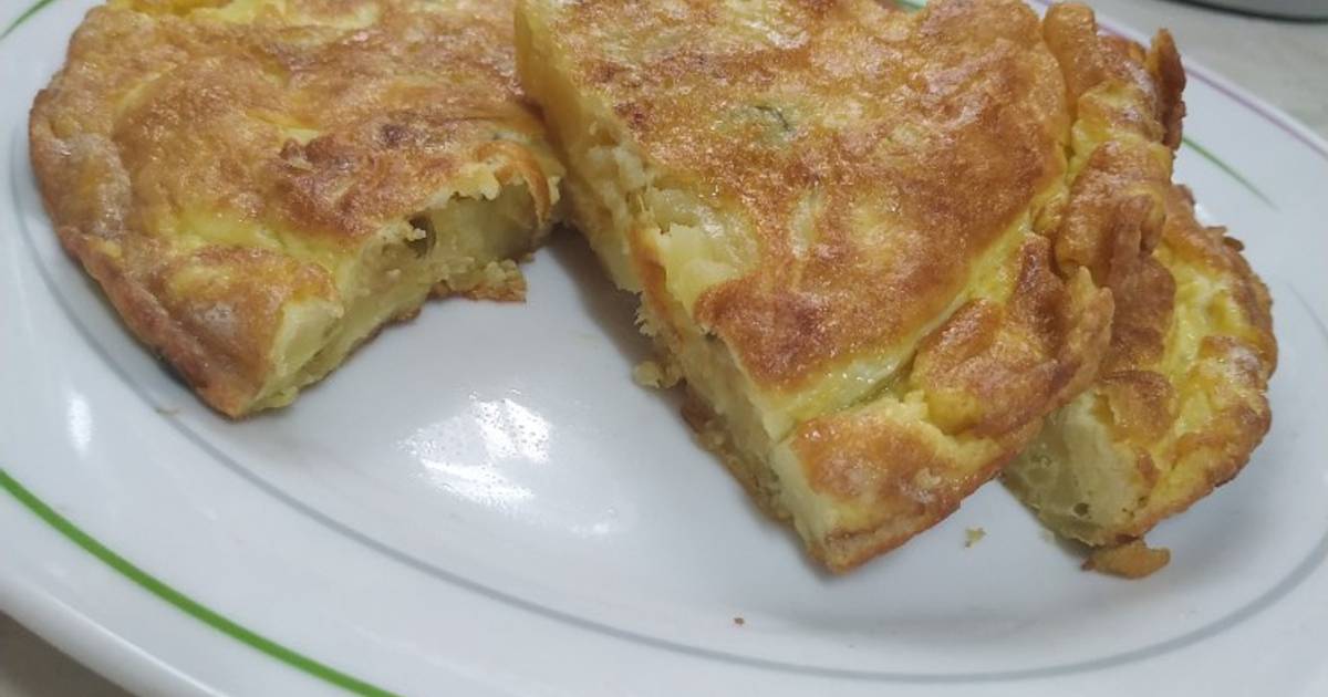 Tortilla De Cebolla Y Pimientos Verdes Recetas Caseras Cookpad