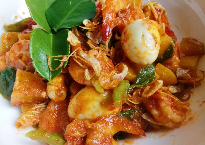 Resep Balado Udang Telur Puyuh Oleh Ninik Fn Dapur Kin S Cookpad