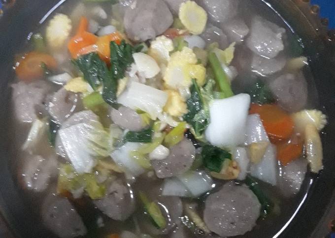 Resep Cah Bakso Dan Jagung Muda Simple Oleh Latifa Mahir Cookpad