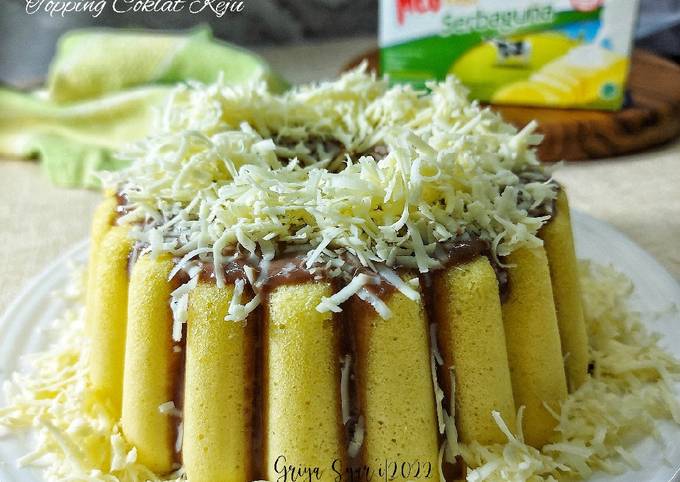 Resep Bolu Susu Lembang Topping Coklat Keju Oleh Griya Syar I Cookpad