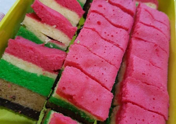 Resep Steamed Rainbow Cake Kue Kukus Pelangi Oleh Ursula Cookpad