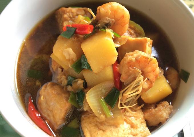 Resep Tahu Tempe Kentang Udang Masak Saus Tiram Oleh Indah Lai Fo