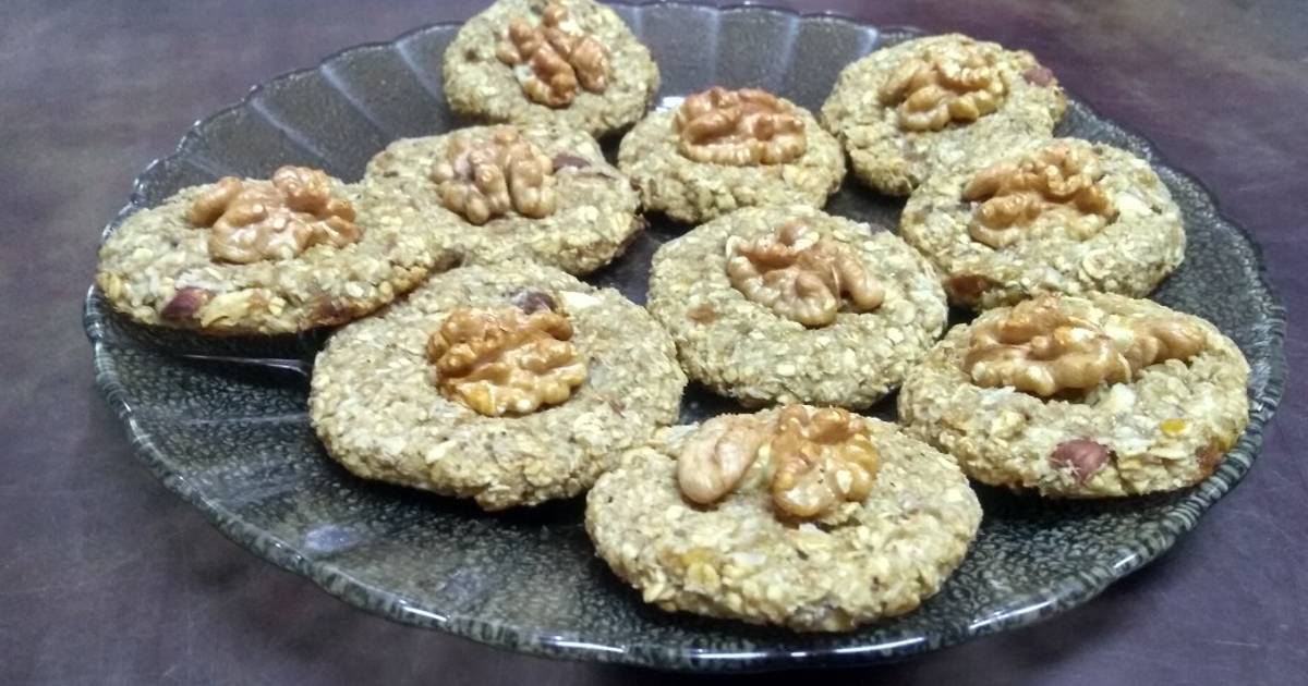 Galletas de avena banana y dátiles veganas Receta de Camila Cookpad