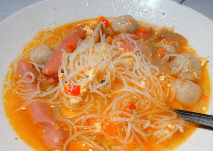 Resep Bihun Kuah Pedas Penyambung Nyawa Oleh Megami No Yume Cookpad