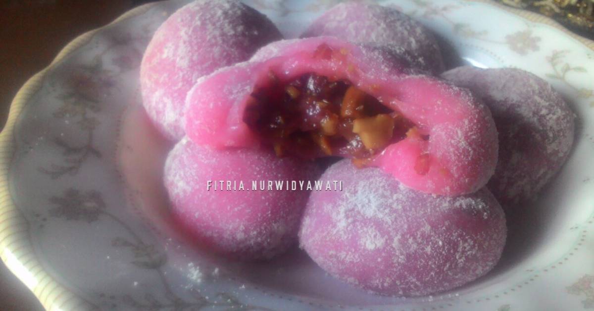 Resep Mochi Isi Kacang Lembut Dan Kenyal Oleh Fitria Nurwidyawati