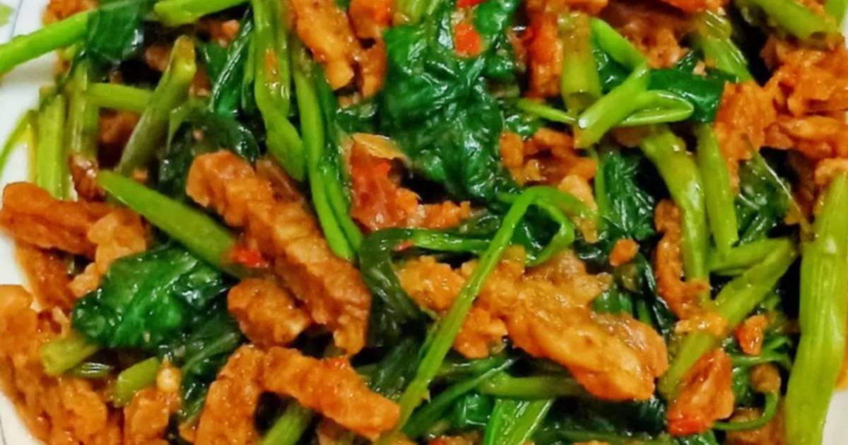 Resep Cah Kangkung Terasi Tempe Enak Dan Mudah Cookpad