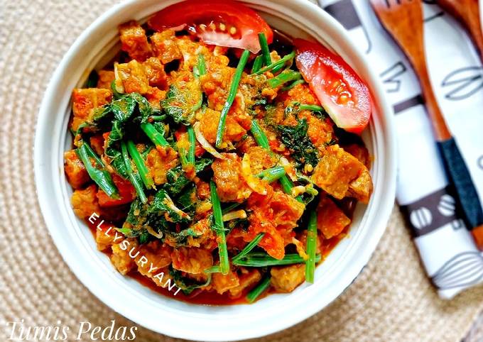 Resep Tumis Pedas Daun Labu Tempe Teri Yummy Oleh Elly Suryani Cookpad