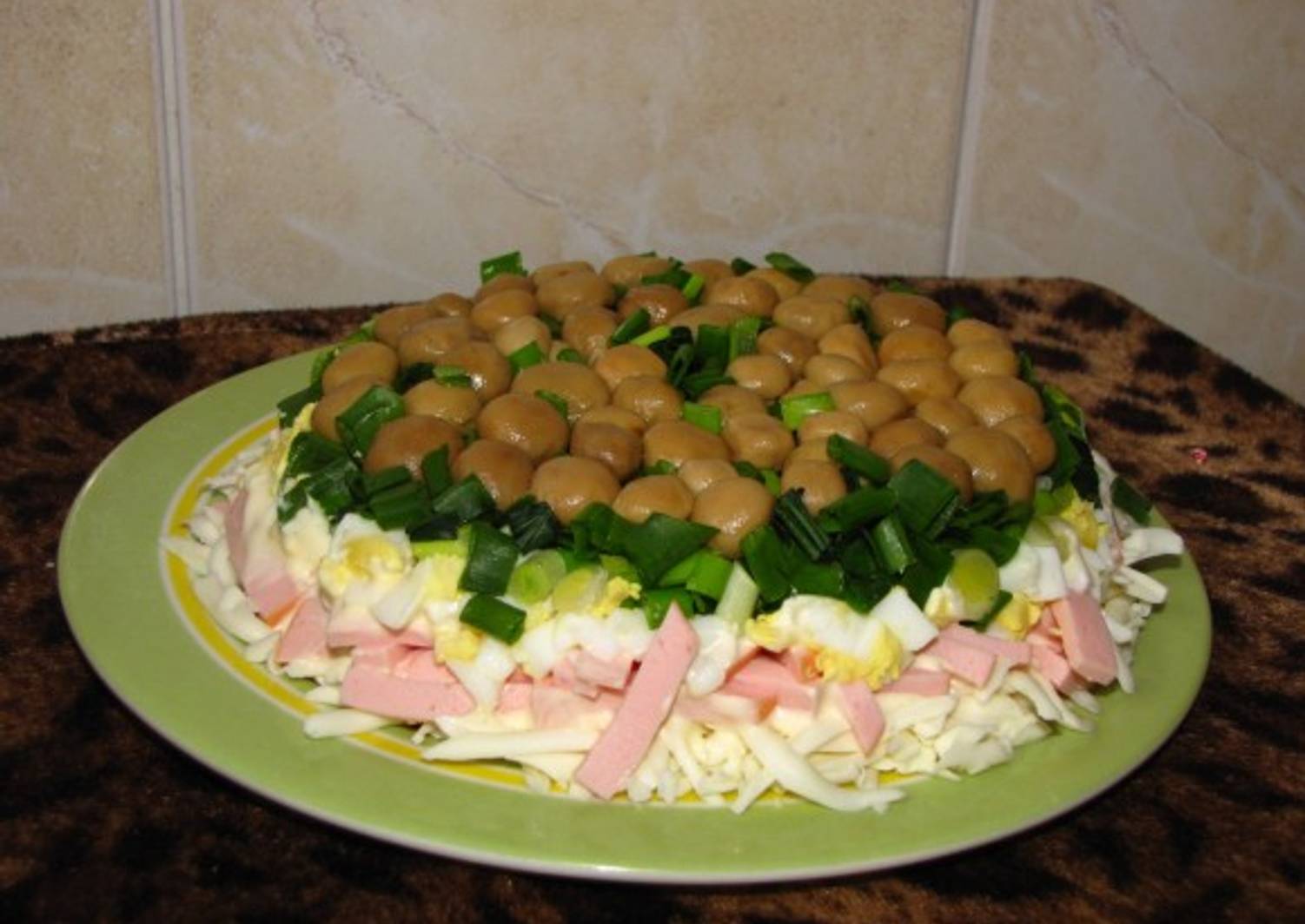 Полянка салат без сыра
