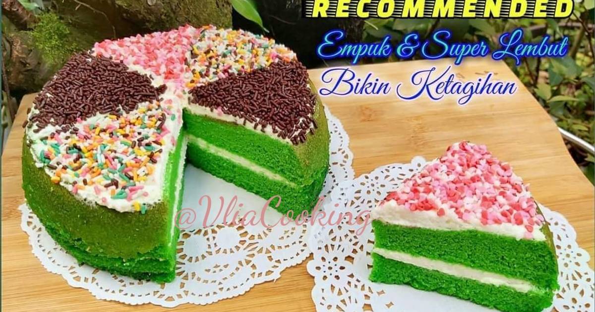 Resep Kue Bolu Pandan Meses Megiccom Enak Dan Mudah Cookpad