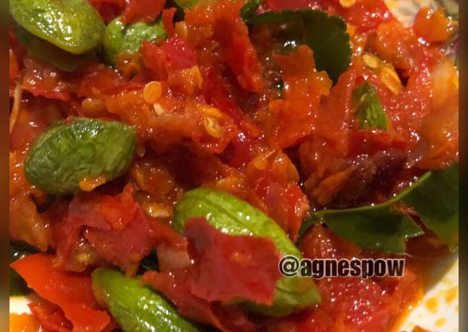 Resep Sambal Lado Merah Ala Padang Pakai Pete Oleh Agnespow Cookpad