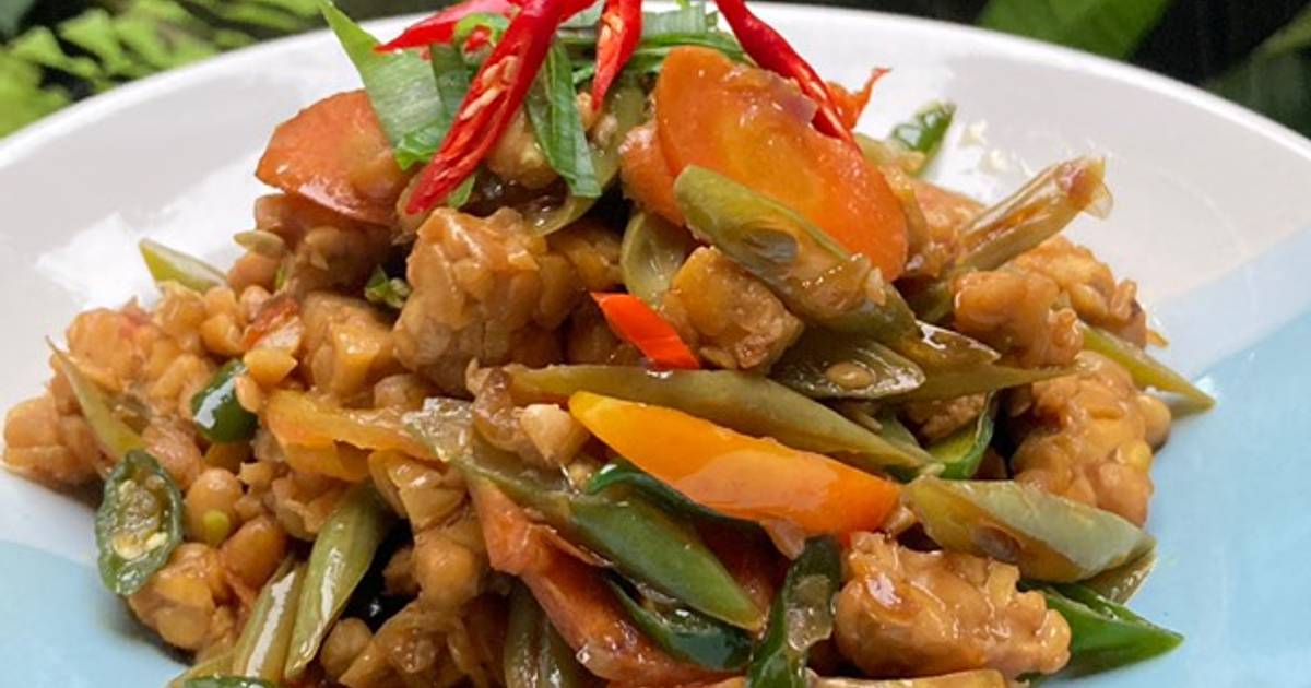 Resep Tempe Buncis Wortel Pedas Manis Enak Dan Mudah Cookpad