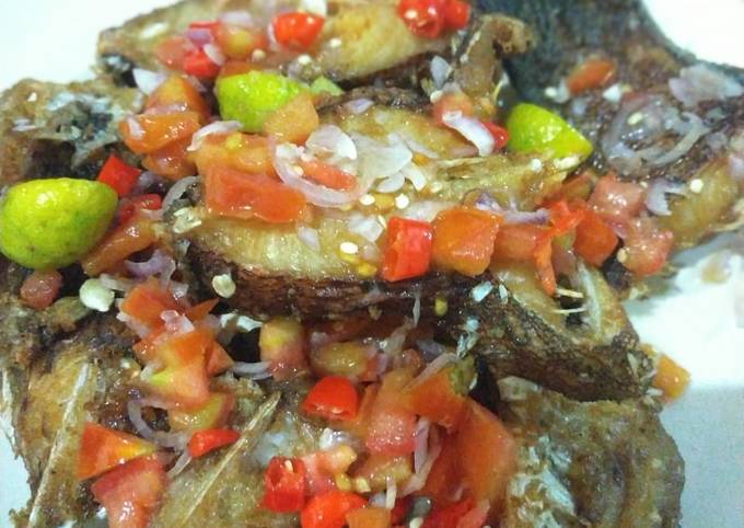 Resep Ikan Goreng Kerapu Sambal Dabu Dabu Ala Bugis Oleh Dila Diluv