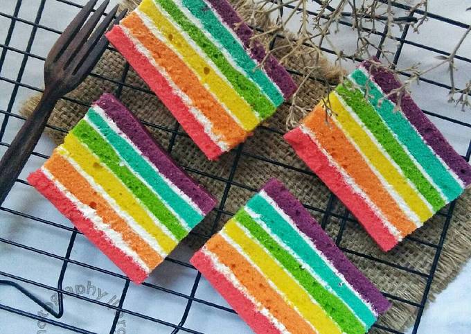 Resep Rainbow Cake Again Oleh Ardhaniluvnabva Cookpad