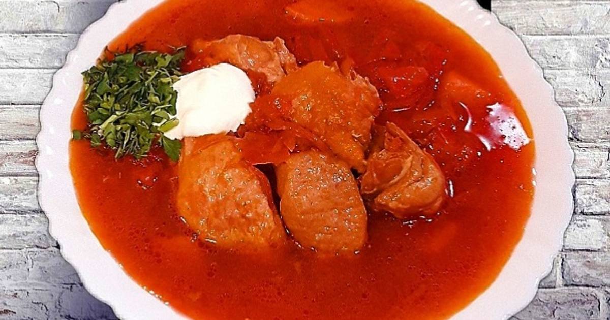 Борщ в мультиварке пошаговый рецепт с фото с курицей