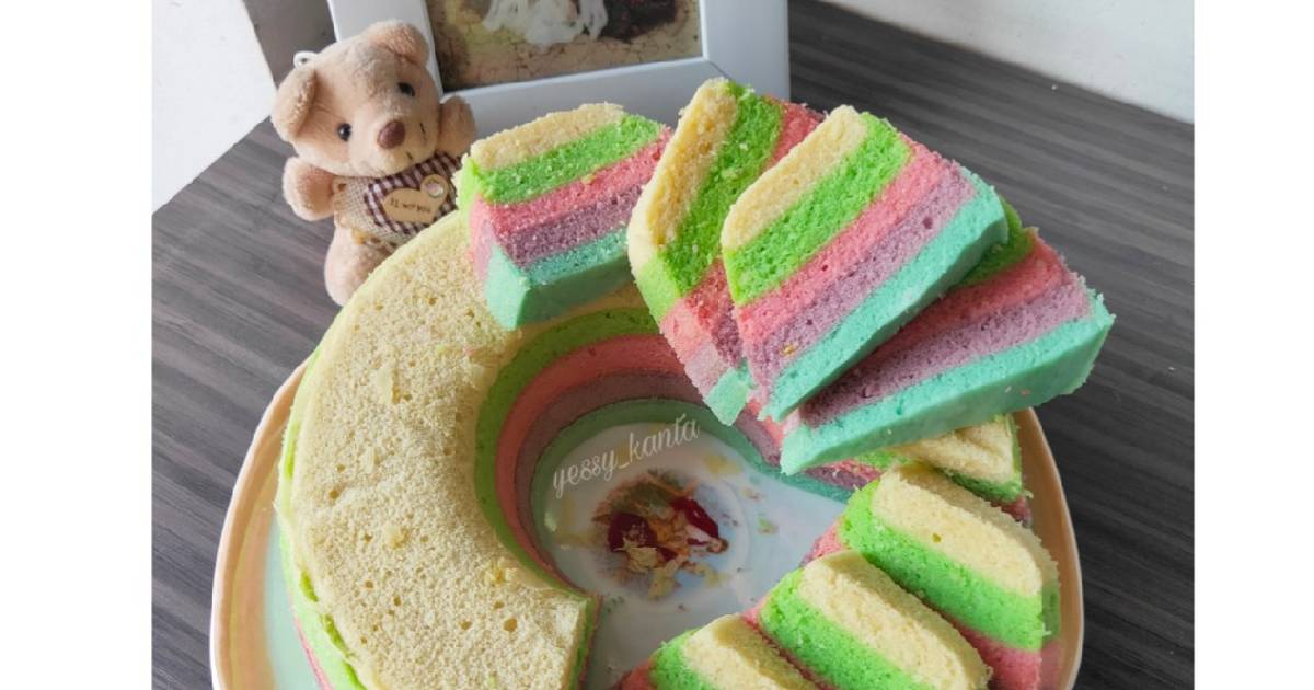 Resep Bolu Kukus Pelangi Oleh Yessy Kanta Cookpad