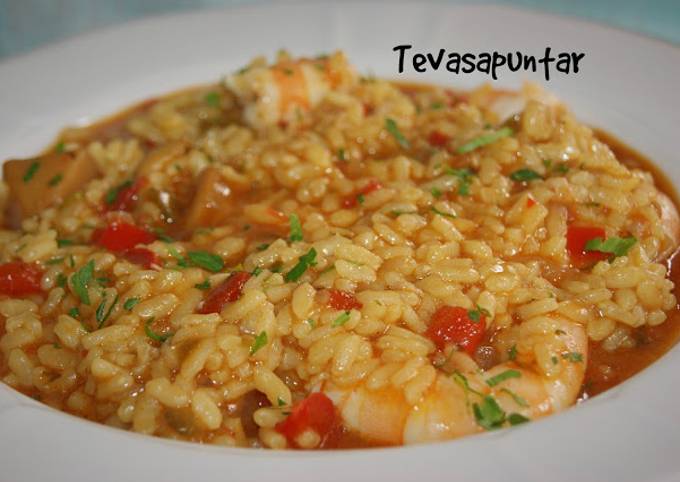 Arroz Meloso De Sepia Y Langostinos Receta De Gema La Gaditana Cookpad