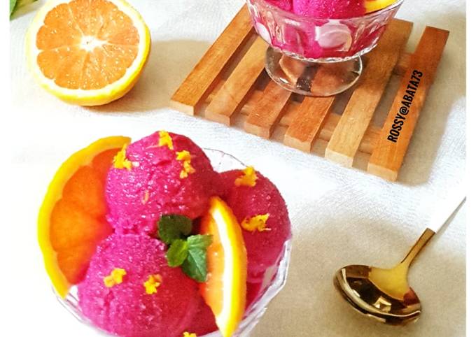 Resep Sorbet Buah Naga Markisa Sunkist Oleh Rossy Anna Oktavia Abata