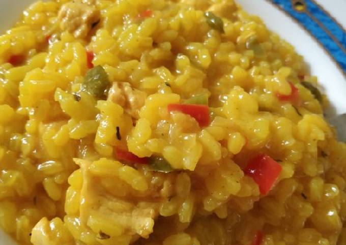 Arroz Meloso Con Pollo Receta De Ana Viera Bulnes Cookpad