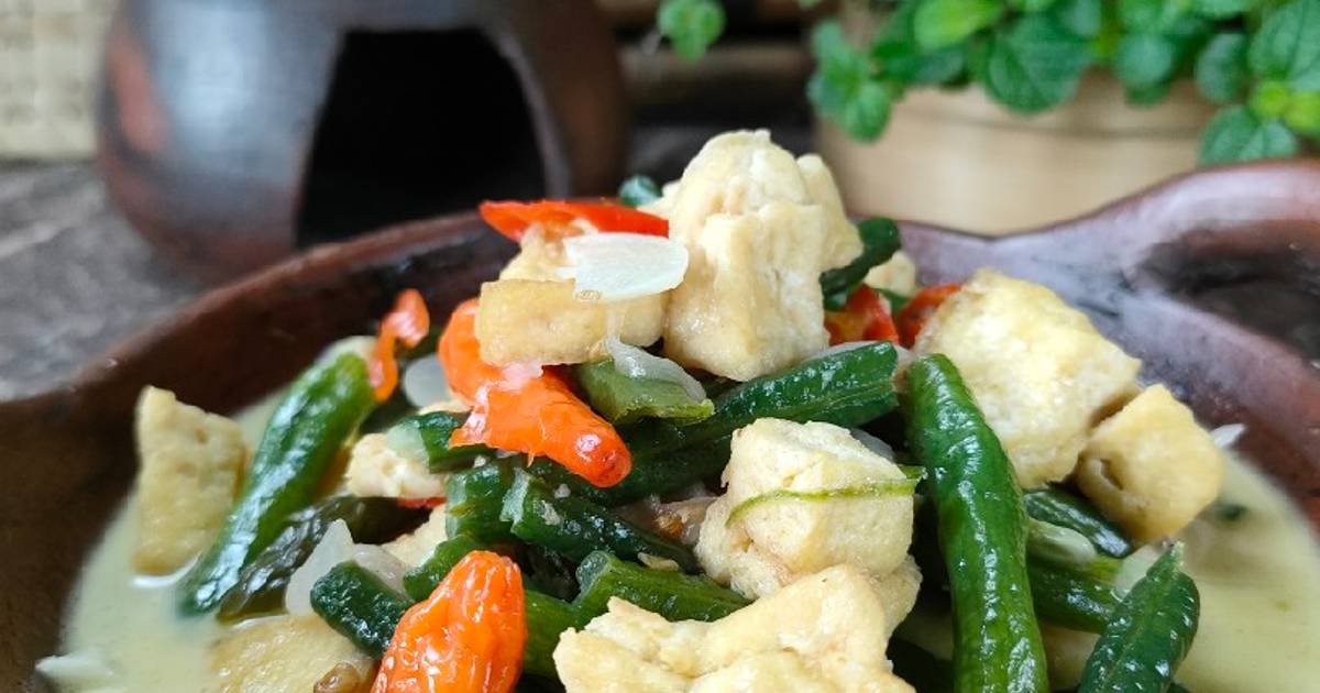 Resep Sayur Kacang Panjang Tahu Oleh Ati Agus Sapto Mom S Firza