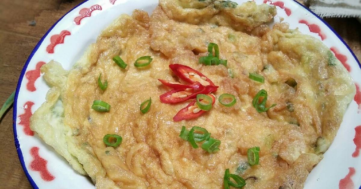 Resep TELUR DADAR Daun Bawang Oleh DapurVY Cookpad