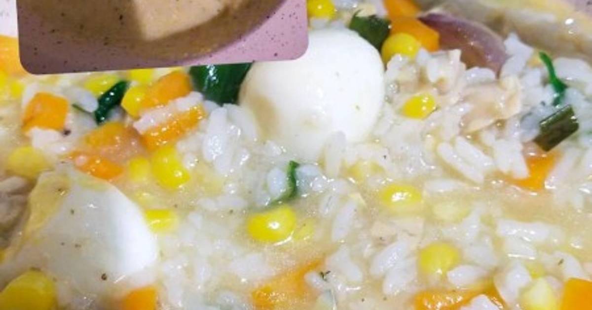 Resep MPASI Start 6 M Bubur Sop Wortel Jagung Tempe Telur Puyuh Oleh