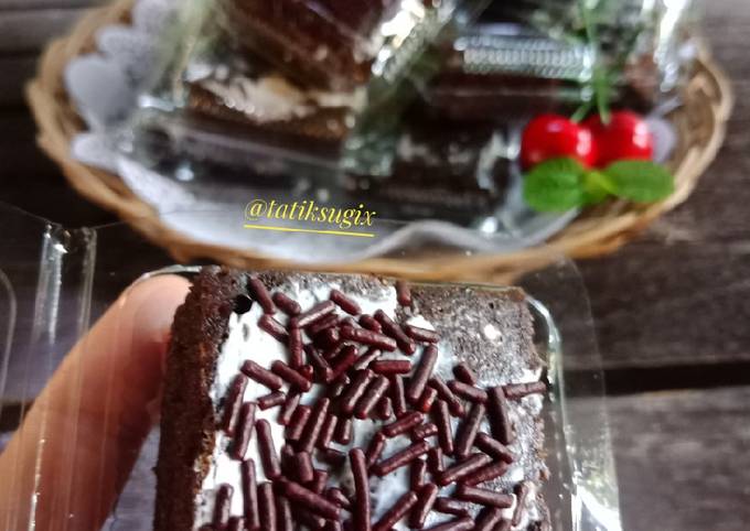 Resep Brownies Mika Kecil Buat Snak Box Hajatan Oleh Tatik Sugiati