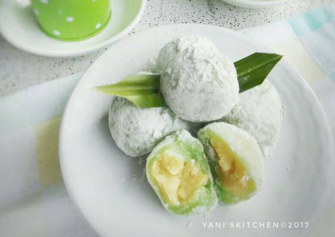 Resep Mochi Pandan Kacang Hijau Oleh Apriza Iryani Cookpad